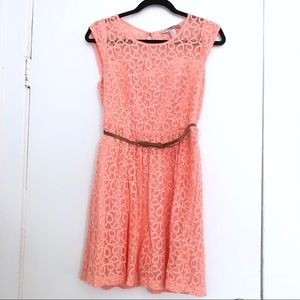 🎀 Forever 21 Coral Lace Dress